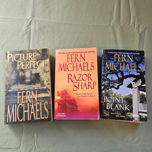 Fern Michaels 3 Book Bundle: Picture Perfect, Razor Sharp, Point Blank Paperback - Picture 1 of 11